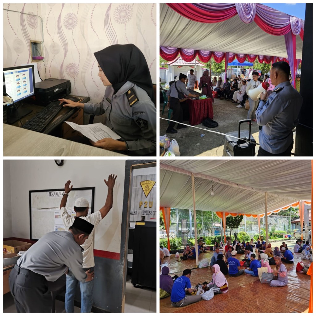 Warga Binaan dan Keluarga Nikmati Layanan Kunjungan Hari Raya Idul Fitri 1445 H di Lapas Kelas I&nbsp;Palembang