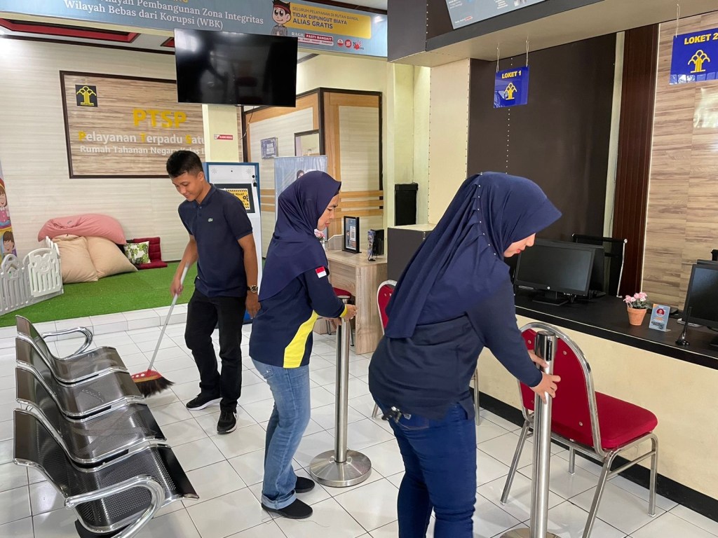 Sabtu Bersih, Rutan Bangil Laksanakan Bersih-bersih Pasca Kunjungan&nbsp;Lebaran