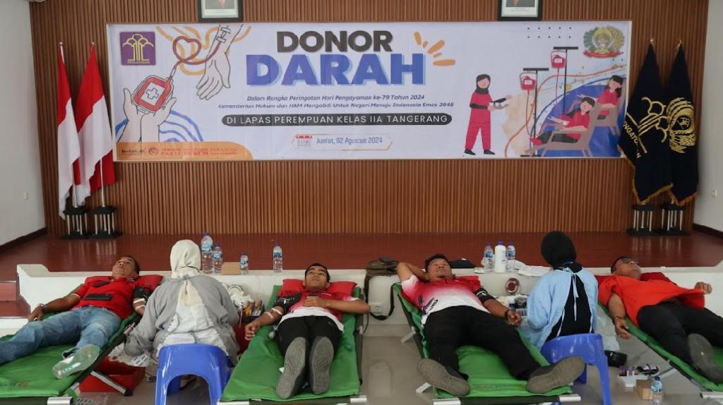 Lapas Perempuan Tangerang Gelar Donor Darah Peringati Hari Pengayoman&nbsp;ke-79