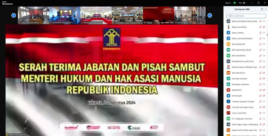 Lapas Perempuan Tangerang Ikuti Sertijab Dan Pisah Sambut MENKUMHAM Secara&nbsp;Virtual